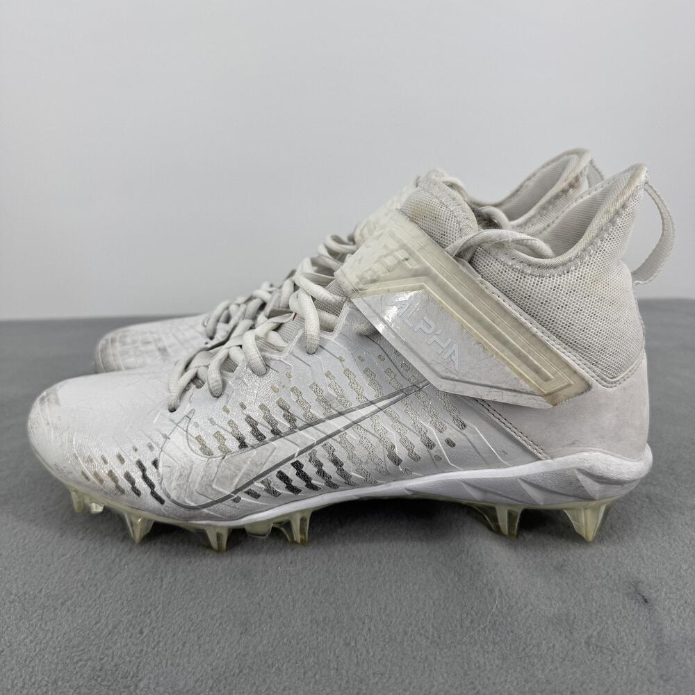 Nike Alpha Menace Pro 2 Mid White Football Cleats Mens Size 9 AQ3209 109